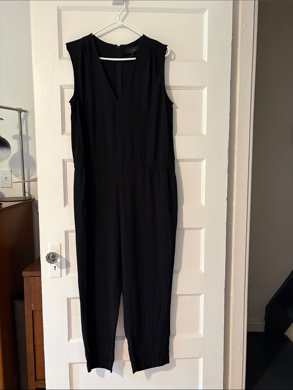 J. Crew Black Sleeveless V-Neck Jumpsuit
